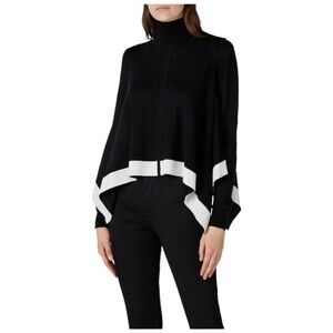 TOME Collective Black Handkerchief Sweater 100% Merino Wool Size Small ($230)